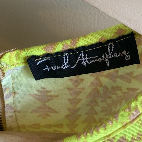 French Atmosphere Tribal Print Neon Midi Dress Size Small - Picture 3 of 11